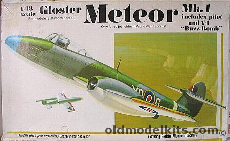AMT 1/48 Gloster Meteor Mk.1 and V-1 Buzz  Bomb, T648 plastic model kit